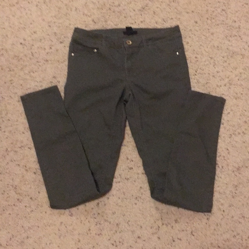 Army/olive green skinny pants